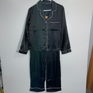 House of Harlow 1960 NWT Black Pajama 3-Piece‎ Set Size Medium